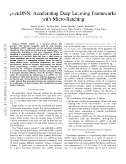 μ-cuDNN: Accelerating Deep Learning Frameworks with Micro-Batching