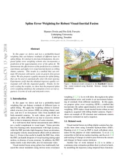 Spline Error Weighting for Robust Visual-Inertial Fusion