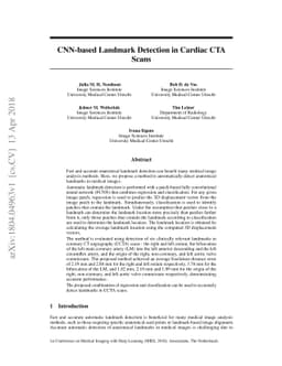 CNN-based Landmark Detection in Cardiac CTA Scans