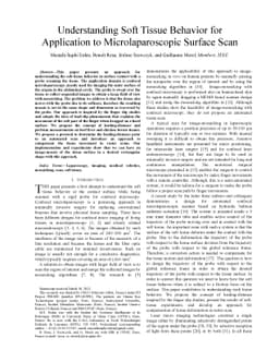 Understanding Soft-Tissue Behavior for Application to Microlaparoscopic
  Surface Scan