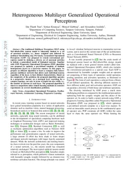 Heterogeneous Multilayer Generalized Operational Perceptron