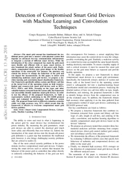 Detection of Compromised Smart Grid Devices with Machine Learning and
  Convolution Techniques