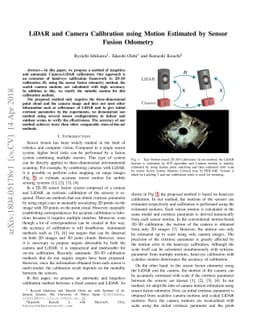 LiDAR and Camera Calibration using Motion Estimated by Sensor Fusion
  Odometry