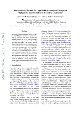 Are Automatic Methods for Cognate Detection Good Enough for Phylogenetic
  Reconstruction in Historical Linguistics?