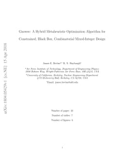 Gnowee: A Hybrid Metaheuristic Optimization Algorithm for Constrained,
  Black Box, Combinatorial Mixed-Integer Design