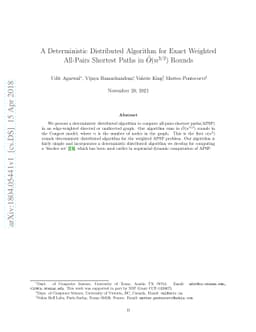 A Deterministic Distributed Algorithm for Exact Weighted All-Pairs
  Shortest Paths in $\tilde{O}(n^{3/2})$ Rounds