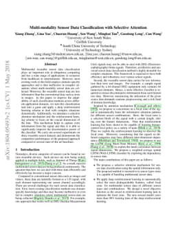 Multi-modality Sensor Data Classification with Selective Attention