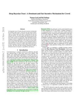 Deep Bayesian Trust : A Dominant and Fair Incentive Mechanism for Crowd