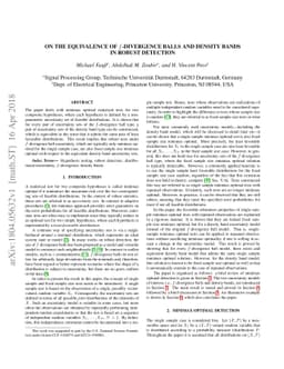 On the Equivalence of f-Divergence Balls and Density Bands in Robust
  Detection