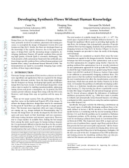 Developing Synthesis Flows Without Human Knowledge