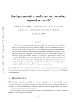 Semi-parametric transformation boundary regression models