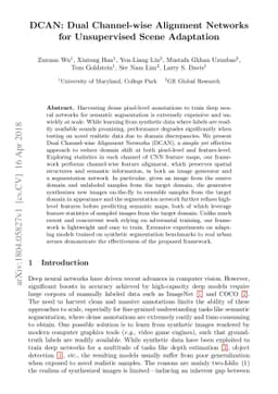 DCAN: Dual Channel-wise Alignment Networks for Unsupervised Scene
  Adaptation