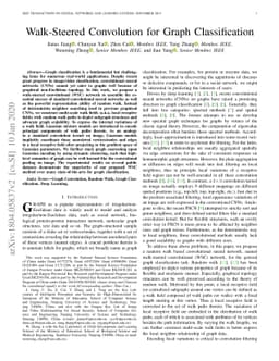Walk-Steered Convolution for Graph Classification