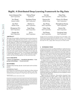 BigDL: A Distributed Deep Learning Framework for Big Data