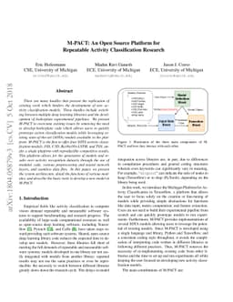 M-PACT: An Open Source Platform for Repeatable Activity Classification
  Research