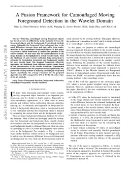 A Fusion Framework for Camouflaged Moving Foreground Detection in the
  Wavelet Domain