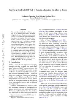 SeerNet at SemEval-2018 Task 1: Domain Adaptation for Affect in Tweets