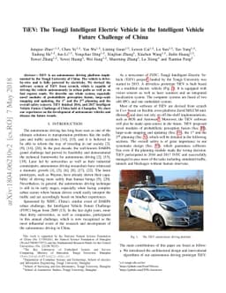 TiEV: The Tongji Intelligent Electric Vehicle in the Intelligent Vehicle
  Future Challenge of China
