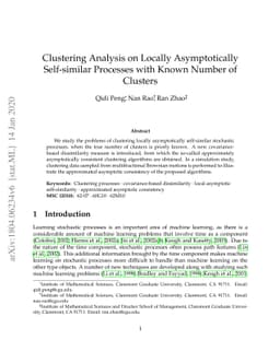 Cluster Analysis on Locally Asymptotically Self-similar Processes with
  Known Number of Clusters