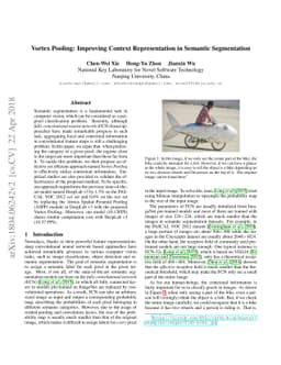 Vortex Pooling: Improving Context Representation in Semantic
  Segmentation