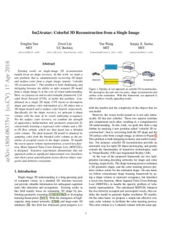 Im2Avatar: Colorful 3D Reconstruction from a Single Image