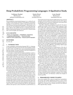 Deep Probabilistic Programming Languages: A Qualitative Study