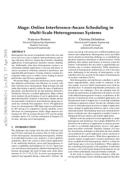 Mage: Online Interference-Aware Scheduling in Multi-Scale Heterogeneous
  Systems