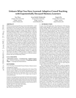Unlearn What You Have Learned: Adaptive Crowd Teaching with
  Exponentially Decayed Memory Learners