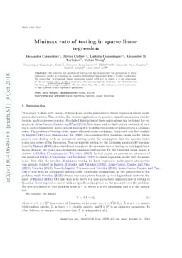 Minimax rate of testing in sparse linear regression