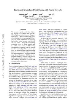End-to-end Graph-based TAG Parsing with Neural Networks