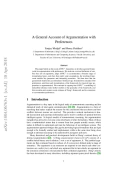 A General Account of Argumentation with Preferences