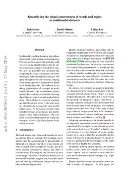 Quantifying the visual concreteness of words and topics in multimodal
  datasets