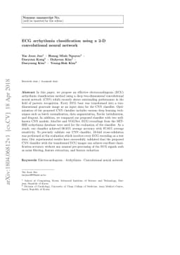 ECG arrhythmia classification using a 2-D convolutional neural network