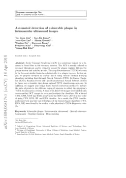 Automated detection of vulnerable plaque in intravascular ultrasound
  images