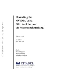 Dissecting the NVIDIA Volta GPU Architecture via Microbenchmarking