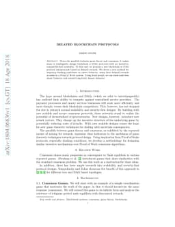 Delayed Blockchain Protocols