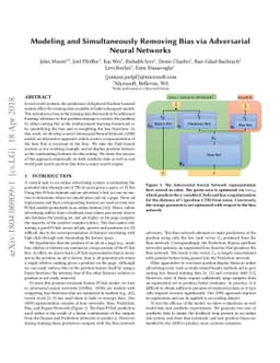 Modeling and Simultaneously Removing Bias via Adversarial Neural
  Networks