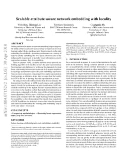Scalable attribute-aware network embedding with locality