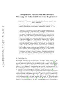 Unsupervised Probabilistic Deformation Modeling for Robust Diffeomorphic
  Registration