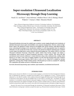 Super-resolution Ultrasound Localization Microscopy through Deep
  Learning
