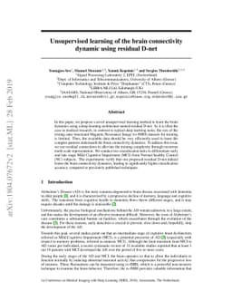 Unsupervised learning of the brain connectivity dynamic using residual
  D-net