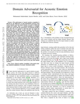Domain Adversarial for Acoustic Emotion Recognition