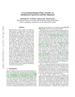 Cross-domain Dialogue Policy Transfer via Simultaneous Speech-act and
  Slot Alignment