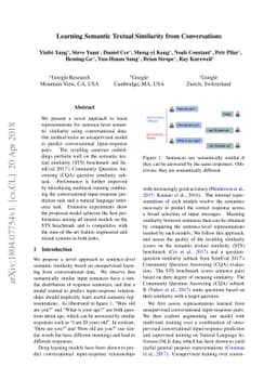 Learning Semantic Textual Similarity from Conversations