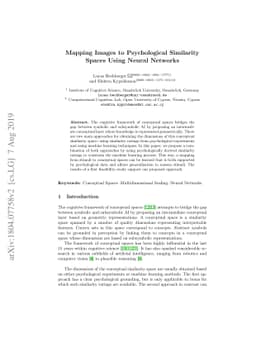 Mapping Images to Psychological Similarity Spaces Using Neural Networks