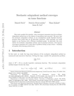 Stochastic subgradient method converges on tame functions