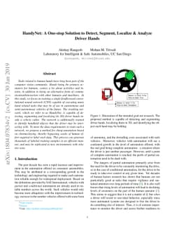 HandyNet: A One-stop Solution to Detect, Segment, Localize & Analyze
  Driver Hands
