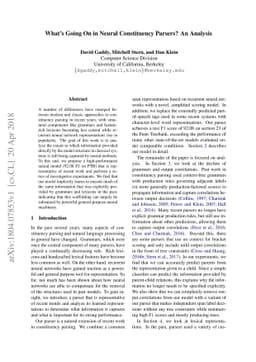 What's Going On in Neural Constituency Parsers? An Analysis