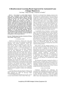 A Reinforcement Learning Based Approach for Automated Lane Change
  Maneuvers