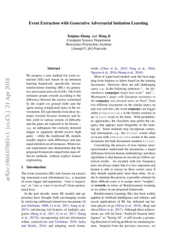 Event Extraction with Generative Adversarial Imitation Learning